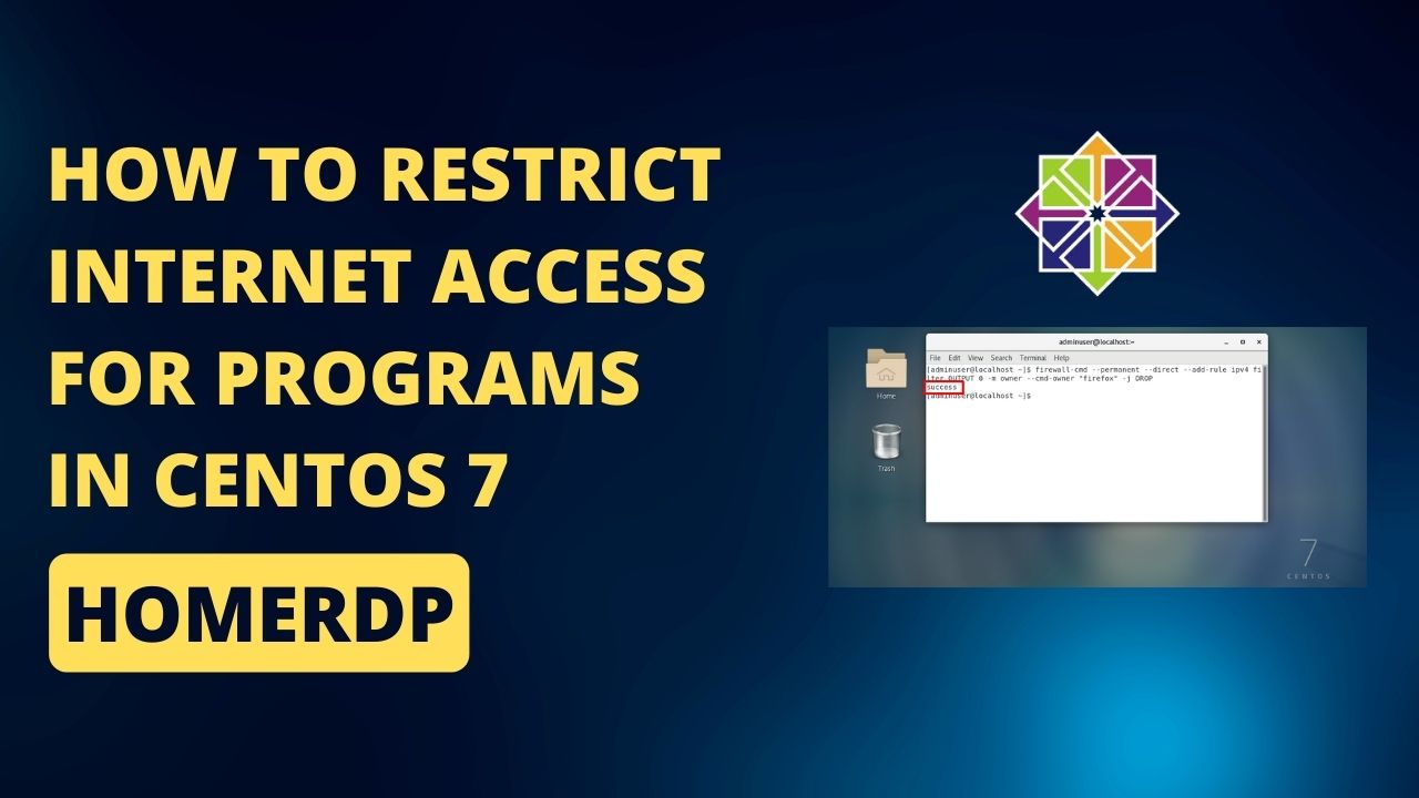 How to Restrict Internet Access for Programs in CentOS 7