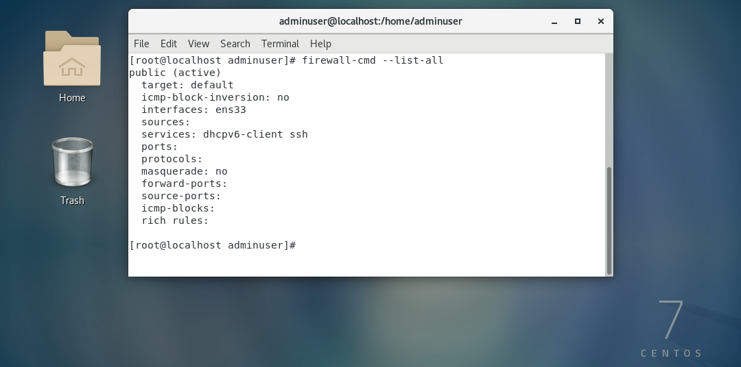 firewall cmd list all