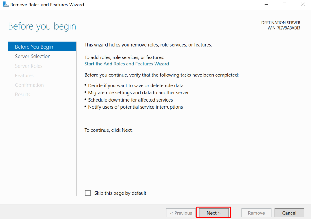 click on the NEXT button.