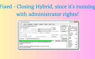 Resolving Hybrid Encoder Not Opening Issue: The Admin Rights Dilemma