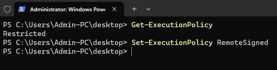 Set-executionpolicy