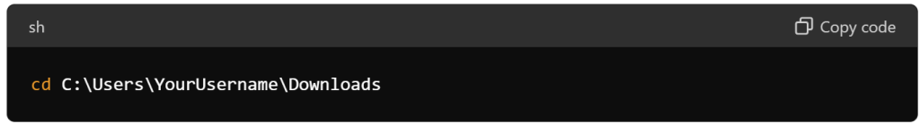 Navigate to the Downloads Folder
