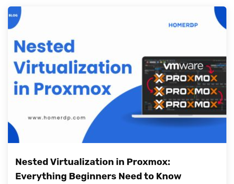 Nested virtualization Proxmox