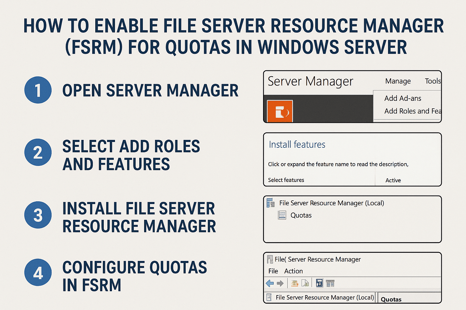 How to Enable File Server Resource Manager (FSRM) for Quotas in Windows Server